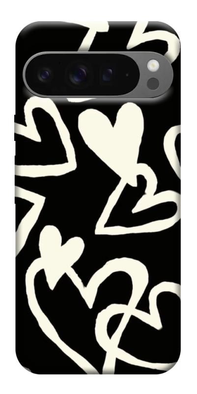 Чехол itsPrint Black and white hearts для Google Pixel 10 Pro XL, любовь, купить оптом с доставкой