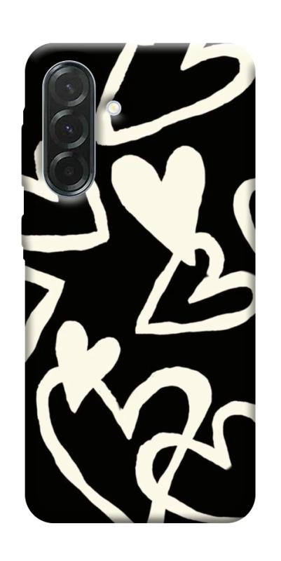 Чехол itsPrint Black and white hearts для Samsung Galaxy A37 5G, любовь, купить оптом с доставкой