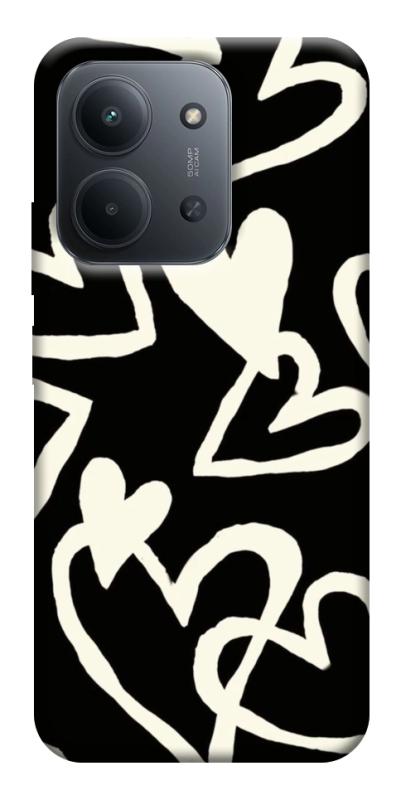 Чехол itsPrint Black and white hearts для Xiaomi Redmi 15C (EU), любовь, купить оптом с доставкой