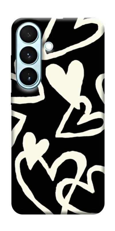 Чохол itsPrint Black and white hearts для Samsung Galaxy S26, кохання, купити оптом з доставкою