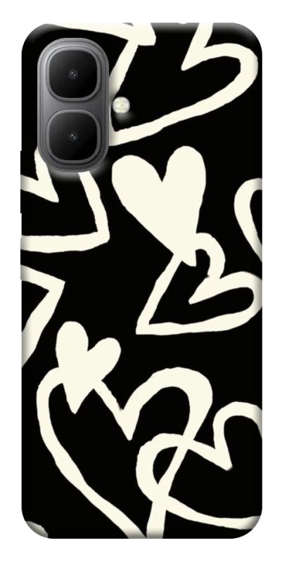 Чехол itsPrint Black and white hearts для Infinix Smart 10, любовь, купить оптом с доставкой