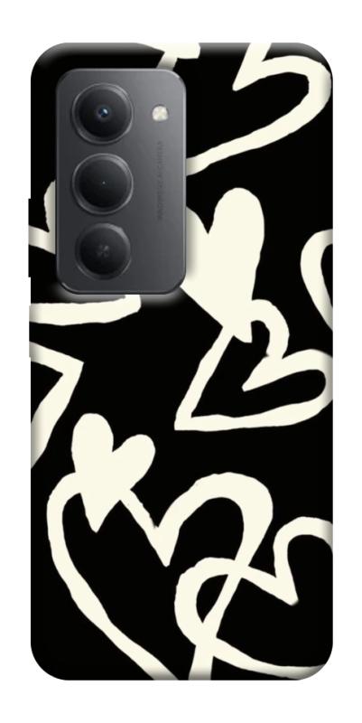 Чехол itsPrint Black and white hearts для Xiaomi Redmi 15 (Global), любовь, купить оптом с доставкой