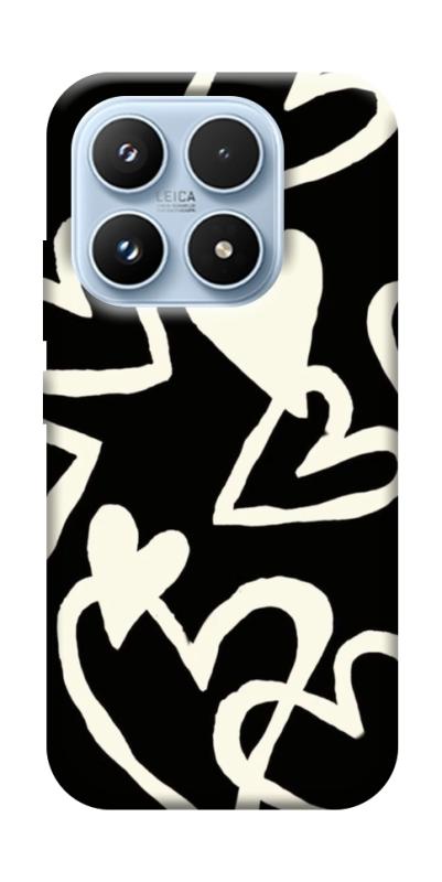 Чехол itsPrint Black and white hearts для Xiaomi 17 Pro, любовь, купить оптом с доставкой