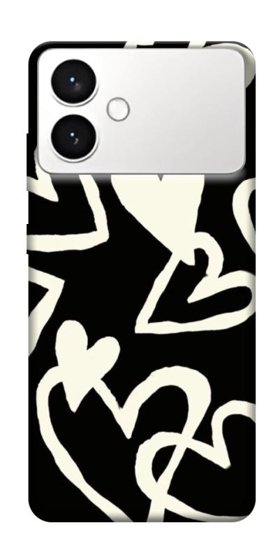 Чехол itsPrint Black and white hearts для Samsung Galaxy S26+, любовь, купить оптом с доставкой