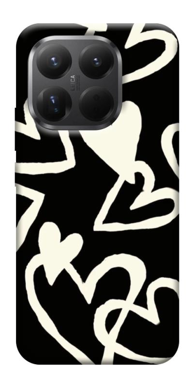 Чехол itsPrint Black and white hearts для Xiaomi 15T Pro, любовь, купить оптом с доставкой