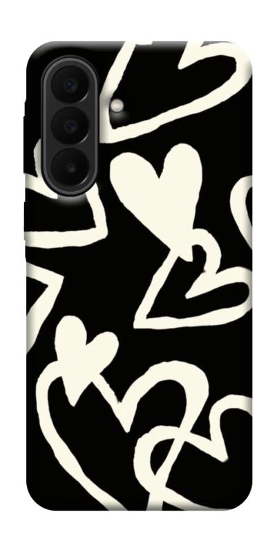 Чохол itsPrint Black and white hearts для Samsung Galaxy A27, кохання, купити оптом з доставкою