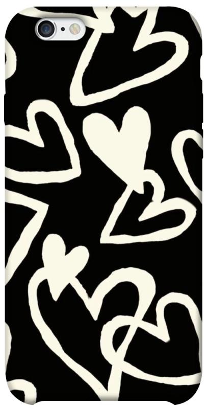 Чехол itsPrint Black and white hearts для Apple iPhone 6/6s (4.7"), любовь, купить оптом с доставкой