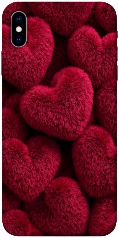 Чехол itsPrint Fluffy hearts для Apple iPhone X (5.8"), любовь, купить оптом с доставкой