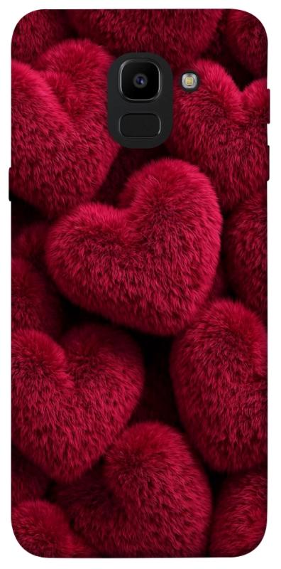 Чехол itsPrint Fluffy hearts для Samsung J600F Galaxy J6 (2018), любовь, купить оптом с доставкой