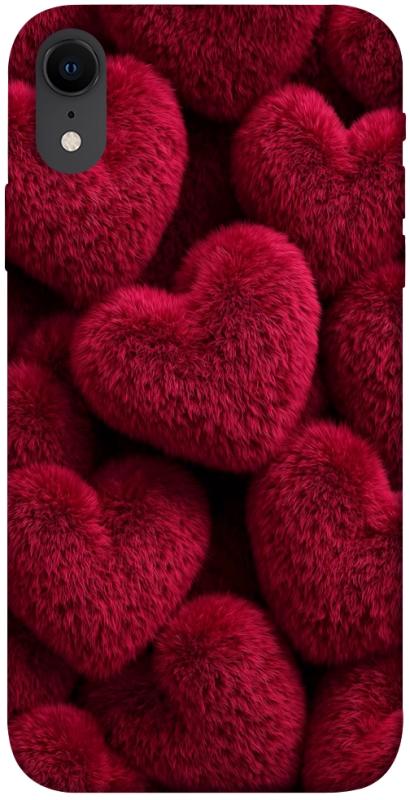Чехол itsPrint Fluffy hearts для Apple iPhone XR (6.1"), любовь, купить оптом с доставкой