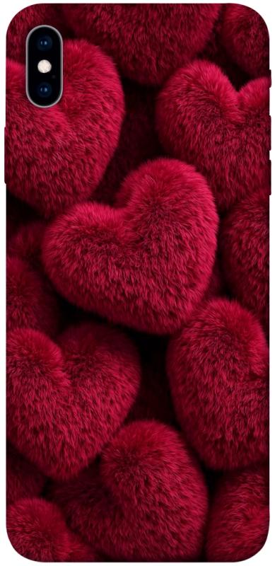 Чехол itsPrint Fluffy hearts для Apple iPhone XS Max (6.5"), любовь, купить оптом с доставкой