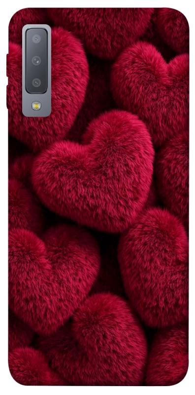 Чехол itsPrint Fluffy hearts для Samsung A750 Galaxy A7 (2018), любовь, купить оптом с доставкой