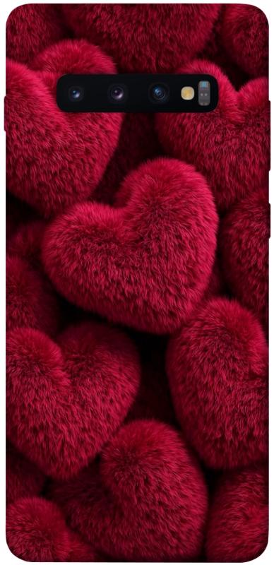 Чехол itsPrint Fluffy hearts для Samsung Galaxy S10+, любовь, купить оптом с доставкой