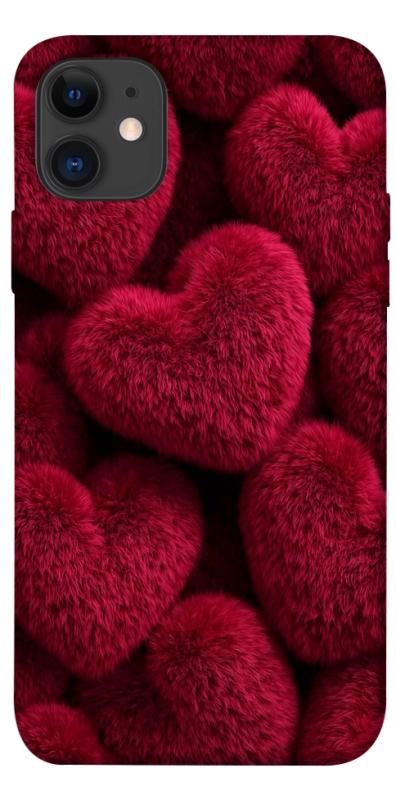 Чехол itsPrint Fluffy hearts для Apple iPhone 11 (6.1"), любовь, купить оптом с доставкой