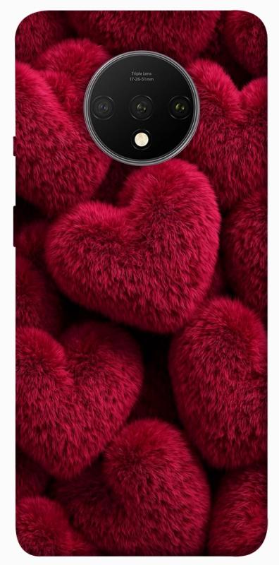 Чохол itsPrint Fluffy hearts для OnePlus 7T, кохання, купити оптом з доставкою