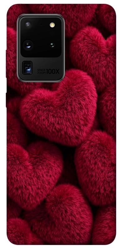 Чехол itsPrint Fluffy hearts для Samsung Galaxy S20 Ultra, любовь, купить оптом с доставкой