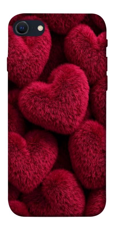 Чехол itsPrint Fluffy hearts для Apple iPhone SE (2020), любовь, купить оптом с доставкой