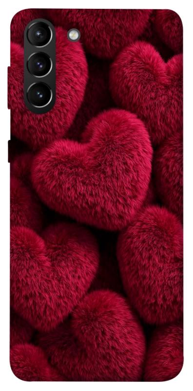 Чехол itsPrint Fluffy hearts для Samsung Galaxy S21+, любовь, купить оптом с доставкой