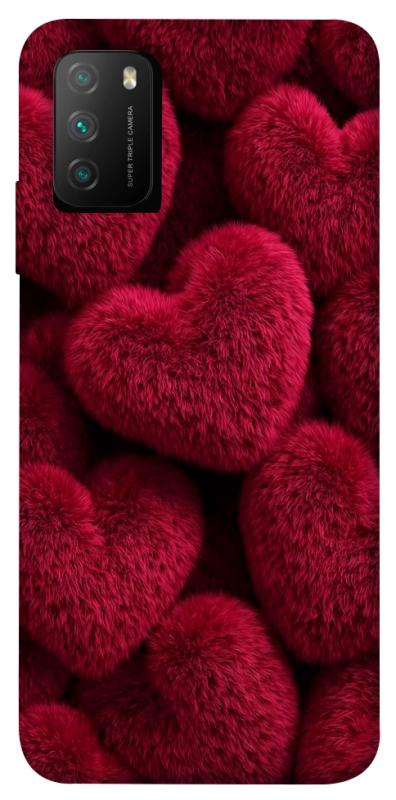 Чехол itsPrint Fluffy hearts для Xiaomi Poco M3, любовь, купить оптом с доставкой