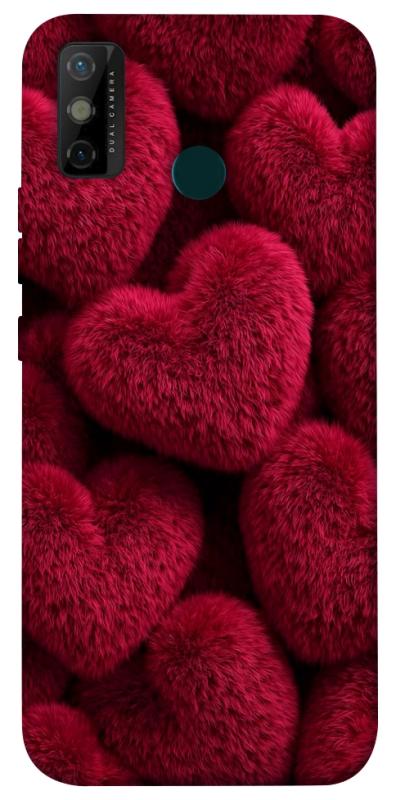 Чехол itsPrint Fluffy hearts для TECNO Spark 6 Go, любовь, купить оптом с доставкой