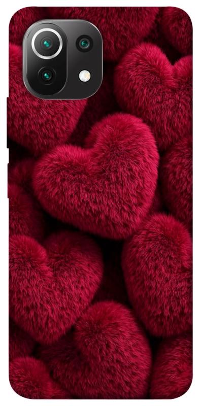 Чехол itsPrint Fluffy hearts для Xiaomi Mi 11 Lite, любовь, купить оптом с доставкой