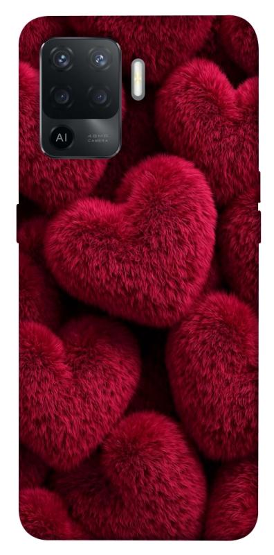 Чехол itsPrint Fluffy hearts для Oppo Reno 5 Lite, любовь, купить оптом с доставкой