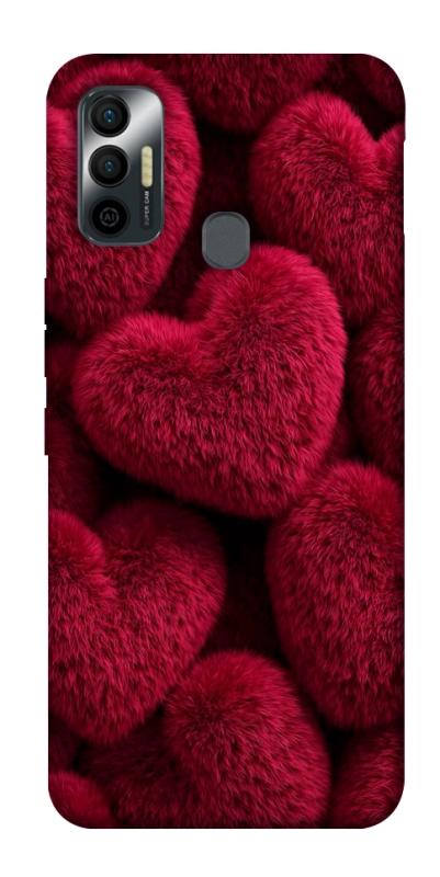 Чехол itsPrint Fluffy hearts для TECNO Spark 7, любовь, купить оптом с доставкой
