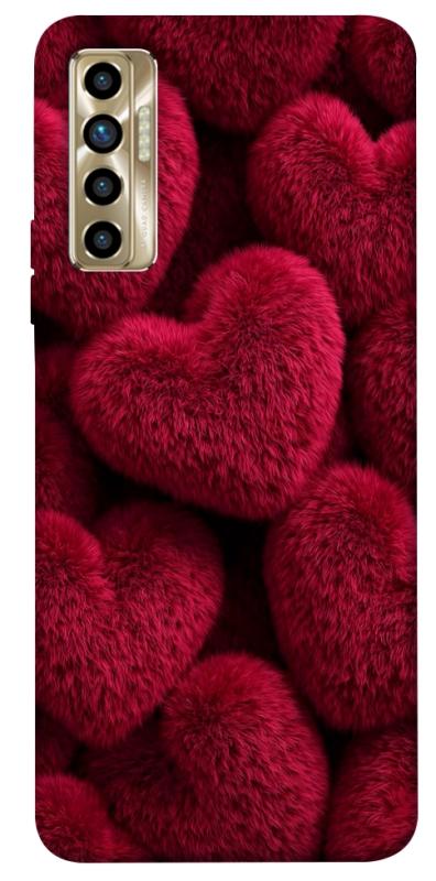 Чехол itsPrint Fluffy hearts для TECNO Camon 17P, любовь, купить оптом с доставкой