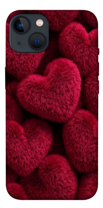 Чехол itsPrint Fluffy hearts для Apple iPhone 13 (6.1"), любовь, купить оптом с доставкой