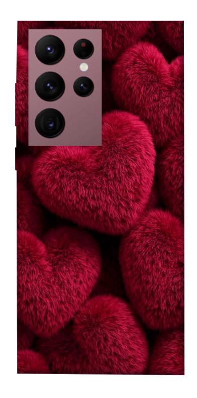Чехол itsPrint Fluffy hearts для Samsung Galaxy S22 Ultra, любовь, купить оптом с доставкой