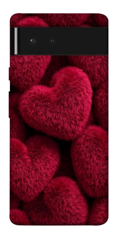 Чехол itsPrint Fluffy hearts для Google Pixel 6, любовь, купить оптом с доставкой