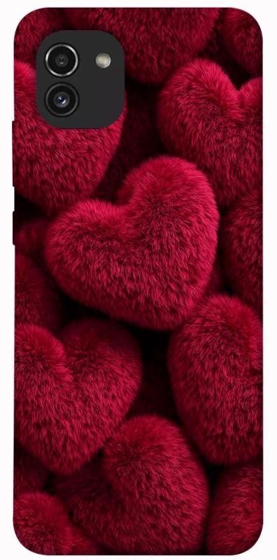Чохол itsPrint Fluffy hearts для Samsung Galaxy A03, кохання, купити оптом з доставкою