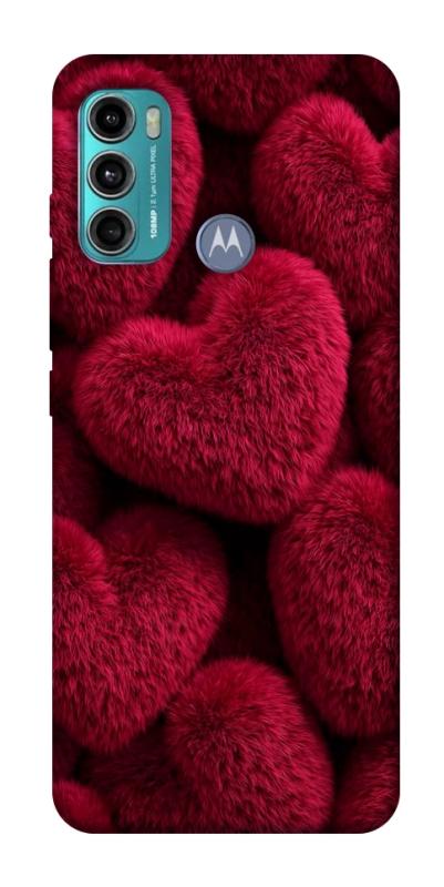 Чохол itsPrint Fluffy hearts для Motorola Moto G60, кохання, купити оптом з доставкою
