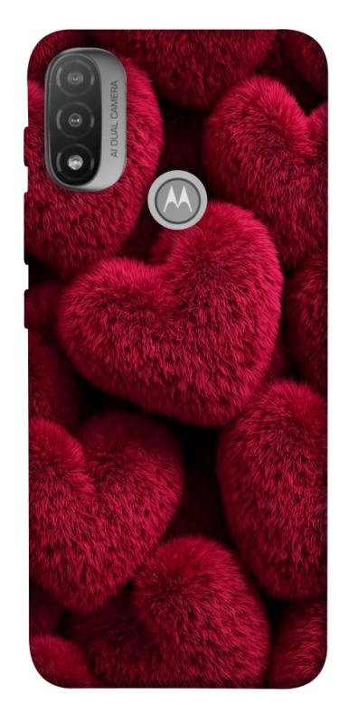Чехол itsPrint Fluffy hearts для Motorola Moto E20, любовь, купить оптом с доставкой