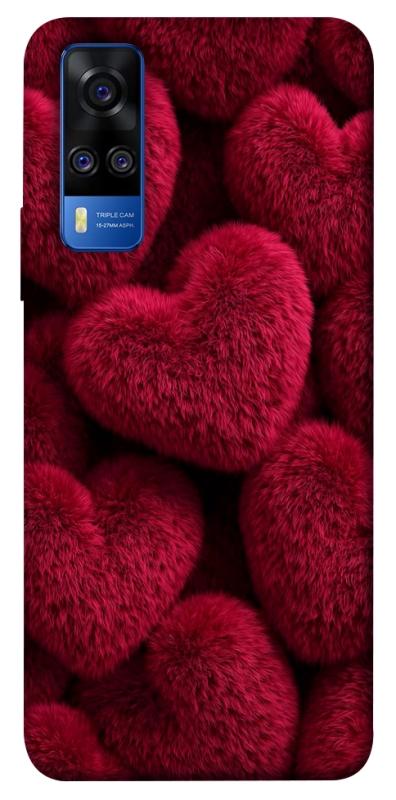 Чехол itsPrint Fluffy hearts для Vivo Y51a, любовь, купить оптом с доставкой