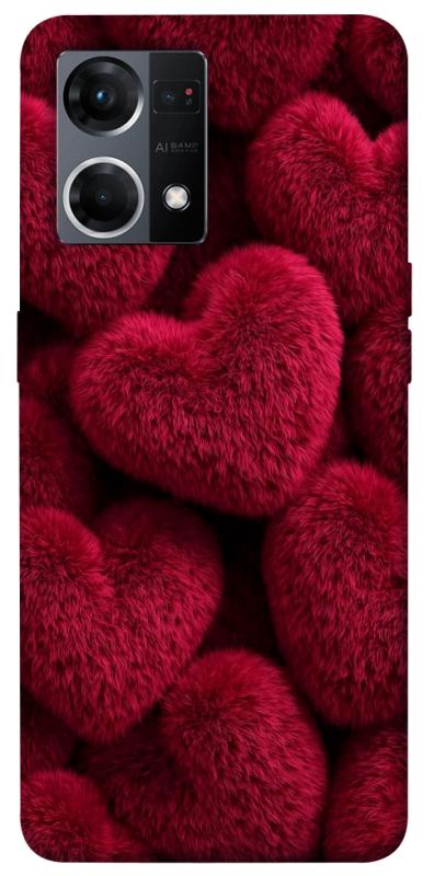 Чохол itsPrint Fluffy hearts для Oppo Reno 7 4G, кохання, купити оптом з доставкою