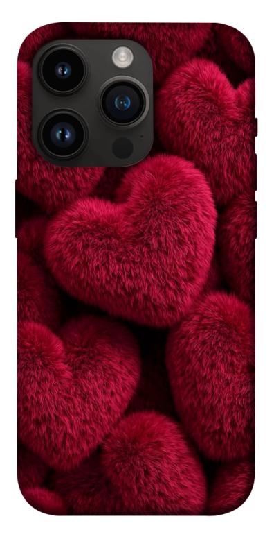 Чехол itsPrint Fluffy hearts для Apple iPhone 14 Pro (6.1"), любовь, купить оптом с доставкой