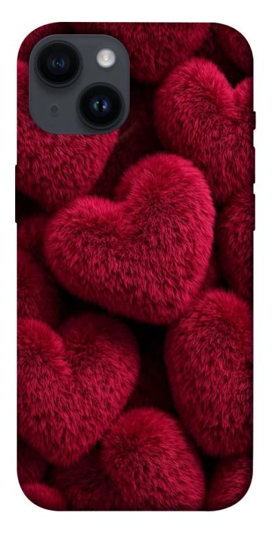 Чехол itsPrint Fluffy hearts для Apple iPhone 14 (6.1"), любовь, купить оптом с доставкой