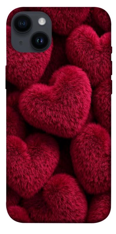 Чехол itsPrint Fluffy hearts для Apple iPhone 14 Plus (6.7"), любовь, купить оптом с доставкой