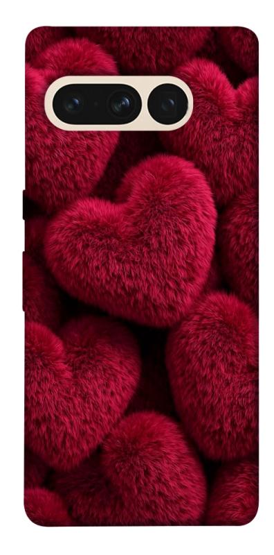 Чехол itsPrint Fluffy hearts для Google Pixel 7 Pro, любовь, купить оптом с доставкой