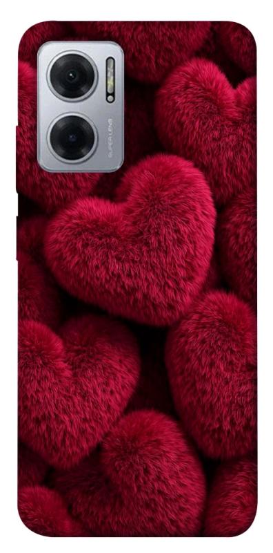 Чехол itsPrint Fluffy hearts для Xiaomi Redmi Note 11E, любовь, купить оптом с доставкой