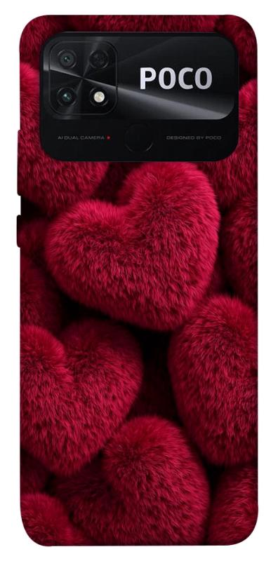 Чехол itsPrint Fluffy hearts для Xiaomi Poco C40, любовь, купить оптом с доставкой