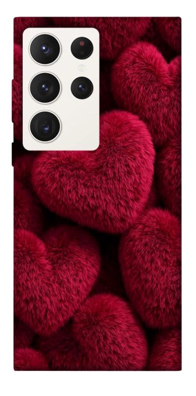 Чехол itsPrint Fluffy hearts для Samsung Galaxy S23 Ultra, любовь, купить оптом с доставкой