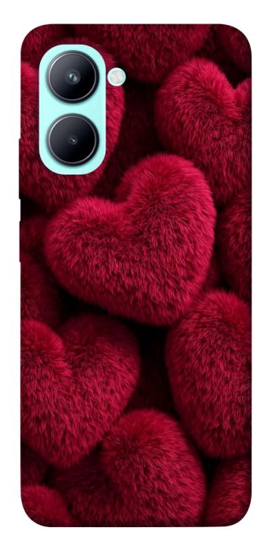 Чехол itsPrint Fluffy hearts для Realme C33, любовь, купить оптом с доставкой