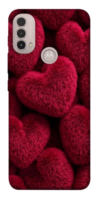 Чехол itsPrint Fluffy hearts для Motorola Moto E40, любовь, купить оптом с доставкой