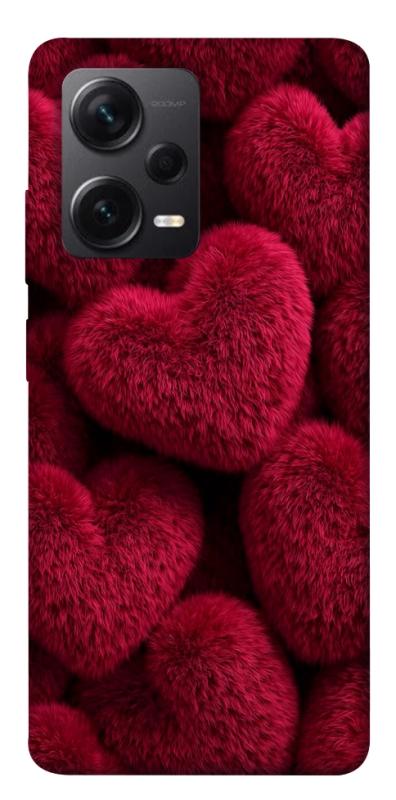 Чехол itsPrint Fluffy hearts для Xiaomi Redmi Note 12 Pro+ 5G, любовь, купить оптом с доставкой