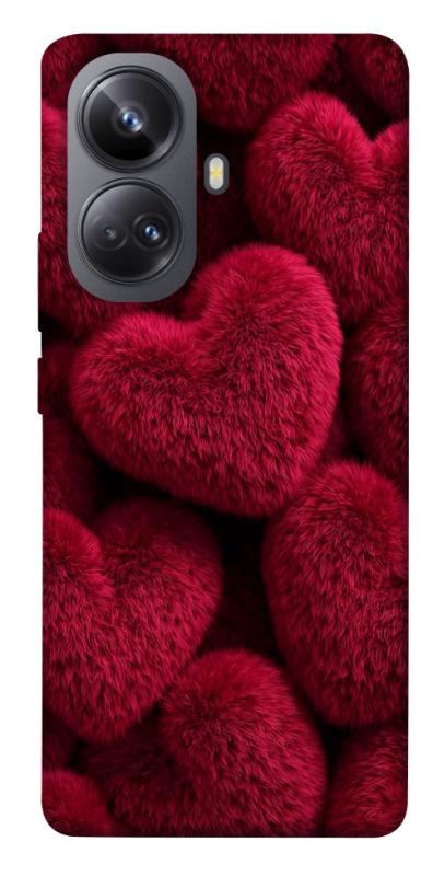 Чехол itsPrint Fluffy hearts для Realme 10 Pro+, любовь, купить оптом с доставкой