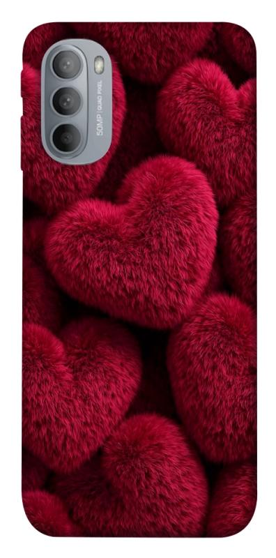 Чехол itsPrint Fluffy hearts для Motorola Moto G31, любовь, купить оптом с доставкой