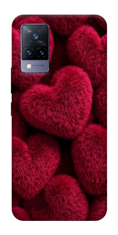 Чохол itsPrint Fluffy hearts для Vivo V21, кохання, купити оптом з доставкою