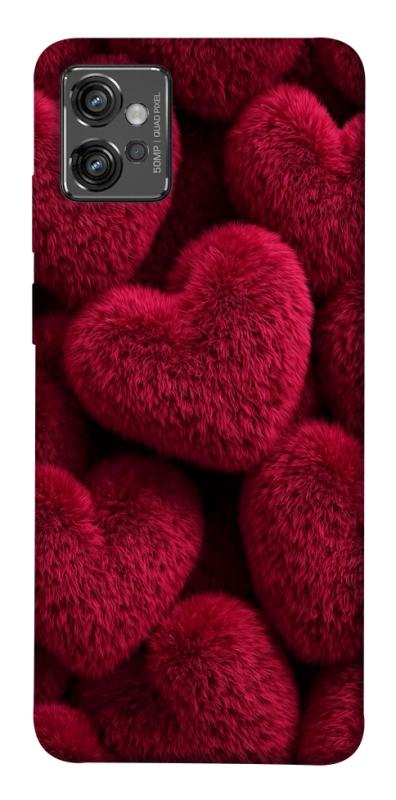 Чехол itsPrint Fluffy hearts для Motorola Moto G32, любовь, купить оптом с доставкой